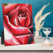 Crimson Red Rose - originele waterverf kunst Fotoplaat (Zijkant)