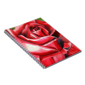 Crimson Red Rose - schilderij van de originele wat Notitieboek (Rechterzijde)