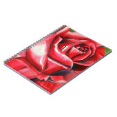 Crimson Red Rose - schilderij van de originele wat Notitieboek (Linkerzijde)