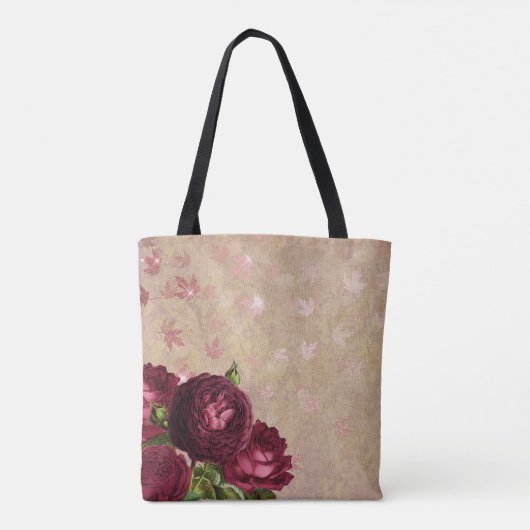Crimson Red Roses Tote Bag (Achterkant)
