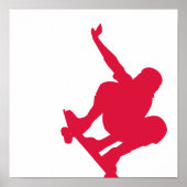 Crimson Red Skateboard Poster (Voorkant)