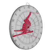 Crimson Red Snow Ski Dartbord (Voorkant Links)