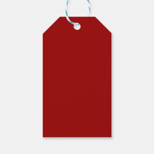 Crimson Red Solid Color Cadeaulabel (Voorkant)
