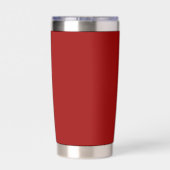 Crimson Red Solid Color Geïsoleerde Drinkbeker (Achterkant)