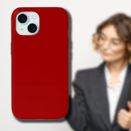 Crimson Red Solid Color | Klassiek | Elegant iPhone 15 Case