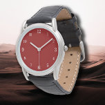 Crimson Red Solid Color | Klassiek | Elegant Horloge<br><div class="desc">Crimson Red Solid Color | Klassiek | Elegant | Trendy | Stijlvol | Cadeau</div>