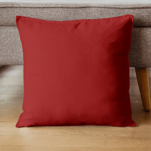Crimson Red Solid Color Klassiek Elegant Kussen