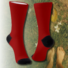 Crimson Red Solid Color | Klassiek | Elegant Sokken