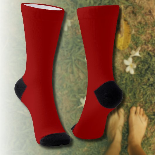 Crimson Red Solid Color | Klassiek | Elegant Sokken