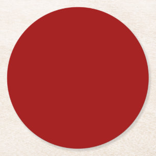 Crimson Red Solid Color Ronde Kartonnen Onderzetter