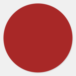 Crimson Red Solid Color Ronde Sticker