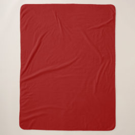 Crimson Red Solid Color Sherpa Deken