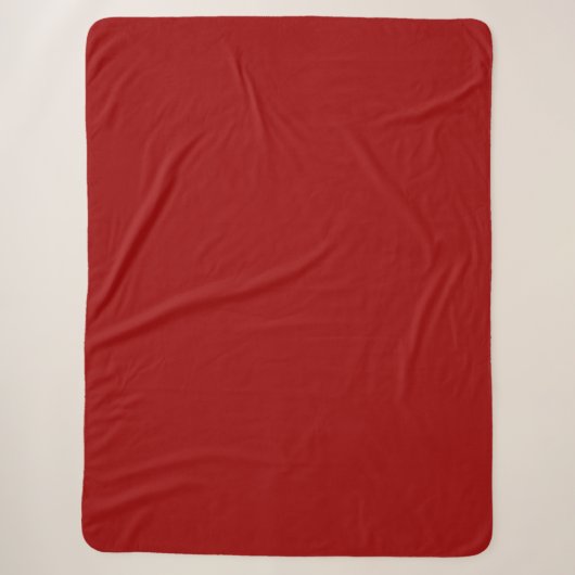 Crimson Red Solid Color Sherpa Deken (Voorkant)