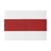Crimson Red Solid Color Uitnodigingen Wikkel (Achterkant Voorbeeld)