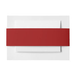 Crimson Red Solid Color Uitnodigingen Wikkel