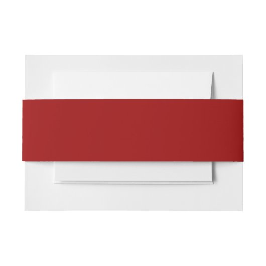 Crimson Red Solid Color Uitnodigingen Wikkel (Voorkant Voorbeeld)
