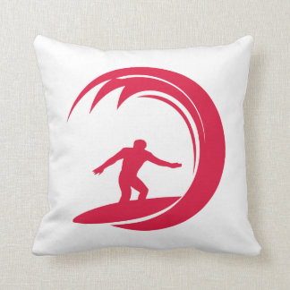 Crimson Red Surfing Kussen