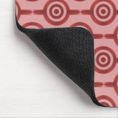 Crimson Red Trendy Circles Mousepad Muismat (Hoek)