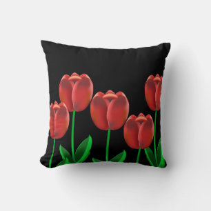 Crimson Red Tulips Kussen