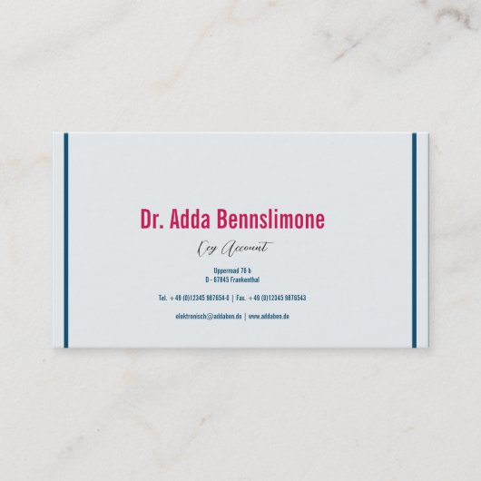 Crimson Red Visitekaartje (Voorkant)