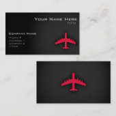 Crimson Red-vliegtuig Visitekaartje (Voorkant / Achterkant)