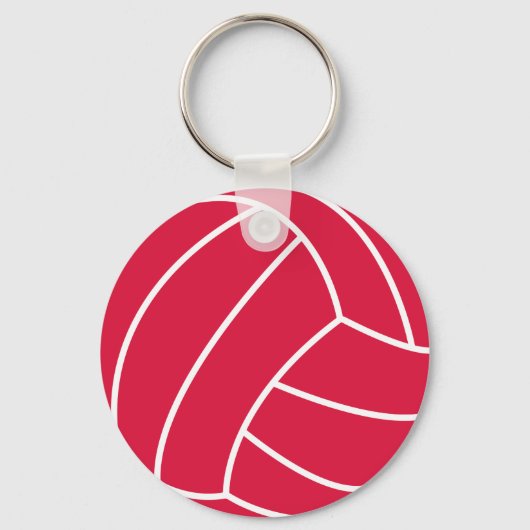 Crimson Red Volleyball Sleutelhanger (Voorkant)