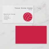 Crimson Red Volleyball Visitekaartje (Voorkant / Achterkant)