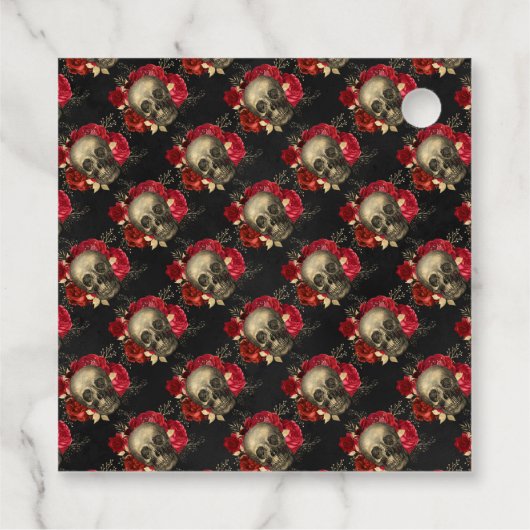 Crimson Red Witch Bedankjes Labels (Achterkant)