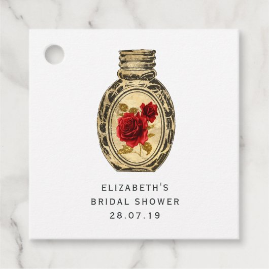 Crimson Red Witch Bedankjes Labels (Voorkant)