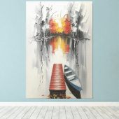 Crimson Reflection Passage Canvas Afdruk (Insitu (Houten vloer))