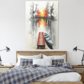 Crimson Reflection Passage Canvas Afdruk (Insitu (Slaapkamer))