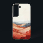 Crimson Ridge Horizon telefoonhoesje Samsung Galaxy Hoesje<br><div class="desc">Rolling Crimson Hills vormen een levendige gelaagde horizon in dit gedurfde en dramatische op natuur geïnspireerde telefoonhoesontwerp.</div>