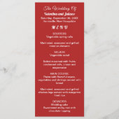 Crimson Rode Bruiloft Menu (Voorkant)