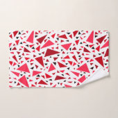Crimson rode driehoeken op witte retro achtergrond bad handdoek (Handdoek)