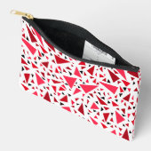 Crimson rode driehoeken op witte retro achtergrond etui (Open)