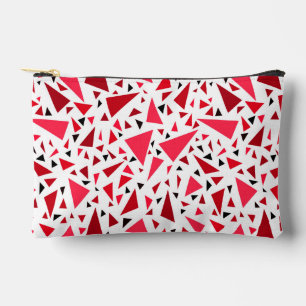 Crimson rode driehoeken op witte retro achtergrond etui