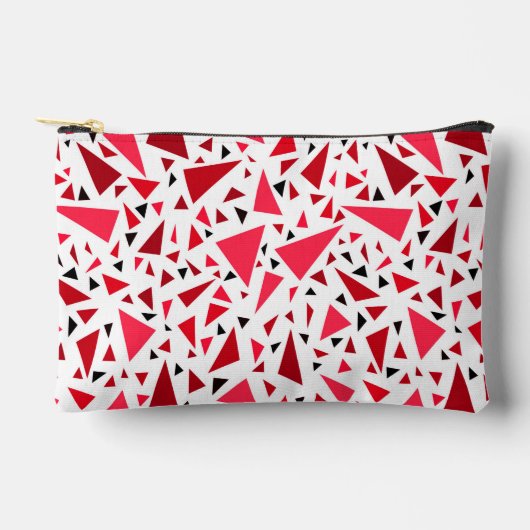 Crimson rode driehoeken op witte retro achtergrond etui (Voorkant)