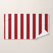 Crimson rode en witte strepen bad handdoek (Handdoek)