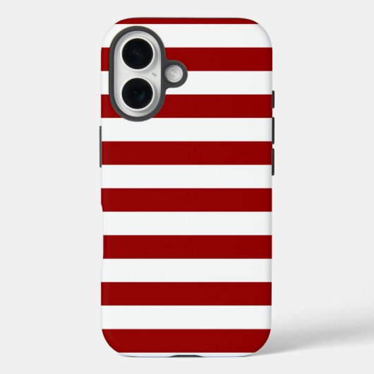 Crimson rode en witte strepen Case-Mate iPhone case (Achterkant)
