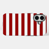 Crimson rode en witte strepen Case-Mate iPhone case (Achterkant (horizontaal))