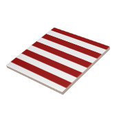 Crimson rode en witte strepen tegeltje (Zijkant)