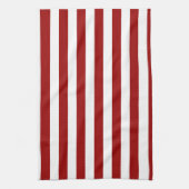Crimson rode en witte strepen theedoek (Verticaal)