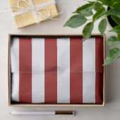 Crimson rode en witte strepen tissuepapier (Geschenk)