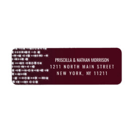 Crimson Rode Hangende Diamantlichten Bruiloft Etiket