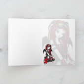 "Crimson" Rode Tattoo Cyber Gothic Angel Kaart (Binnen)