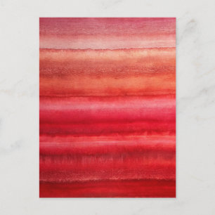 Crimson Rode Waterverf Strepen Abstract Blank Briefkaart