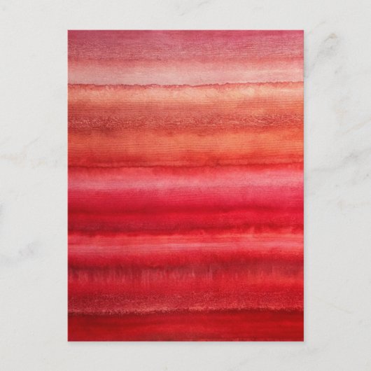 Crimson Rode Waterverf Strepen Abstract Blank Briefkaart (Voorkant)