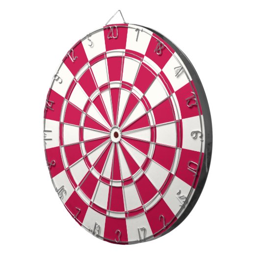 Crimson rood en wit dartbord (Voorkant Rechts)