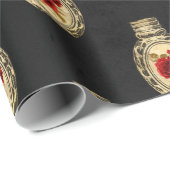 Crimson Rood en Zwart Rood Heks Cadeaupapier (Rol Hoek)