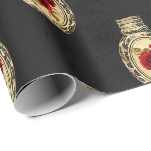 Crimson Rood en Zwart Rood Heks Cadeaupapier (Rol Hoek)